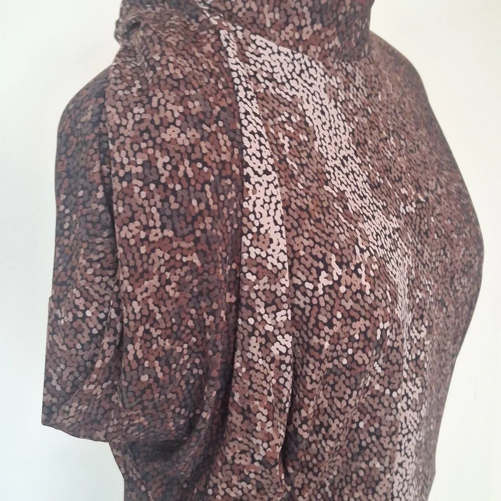 H&M Pretty Long Brown & Tan Dress Size S - Picture 12 of 16